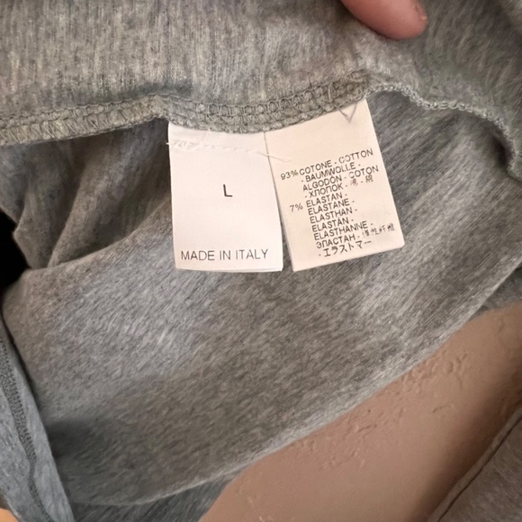 Brunello Cucinelli Scollo V Gray Cotton Long Sleeved T-shirt L - Picture 10 of 15